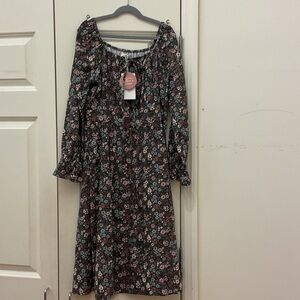 Chic Floral Long Sleeve Dress